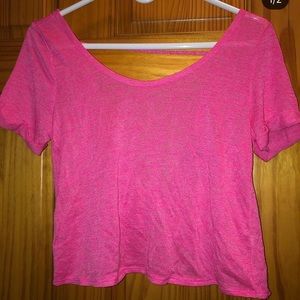 Pink Open Back Top